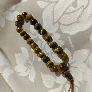 Bracelet Tiger's Eye Round Beads Earth Warm Tones